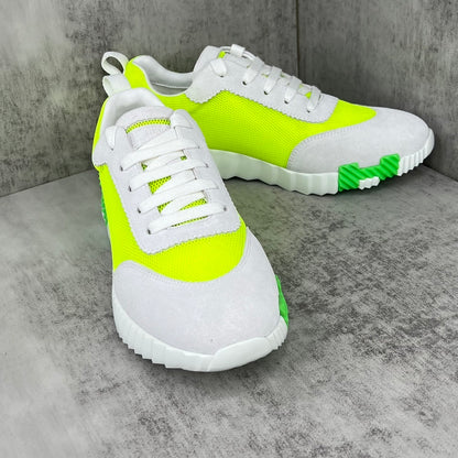 Hermes Bouncing Sneakers "Neon Yellow-Grey"