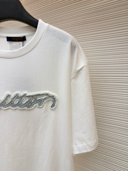 Louis Vuitton Denim Signature Short-Sleeved T-Shirt "Milky White"