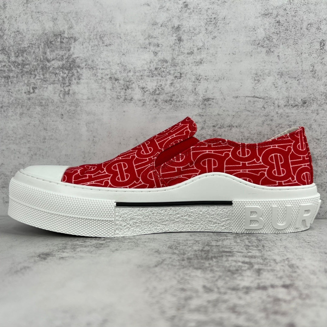 Burberry Slip-On "Red-White Monogram"