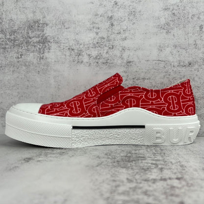Burberry Slip-On "Red-White Monogram"