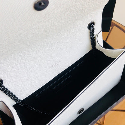 Saint Laurent Kate Medium in Grain De Poudre Embossed Leather