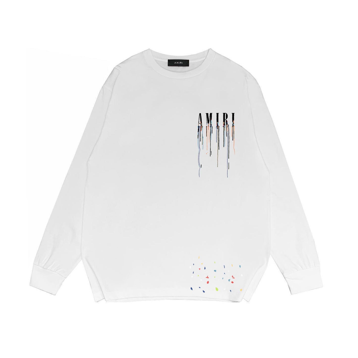 Amiri Paint Drip Core Logo Print Sweatshirt "White"