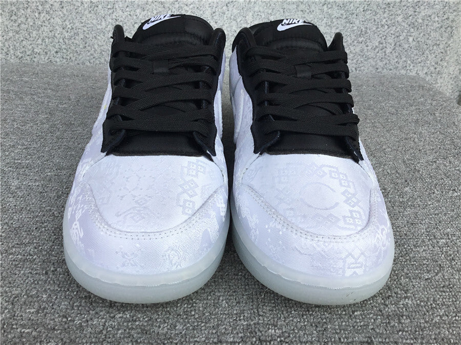 Clot x Fragment Design x Nike Dunk "White-Black"
