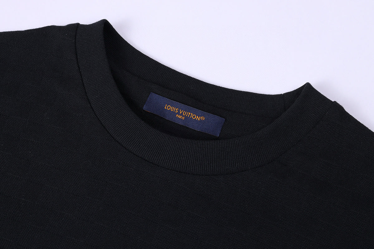 Louis Vuitton Embellished Damier Pique T-Shirt "Black"