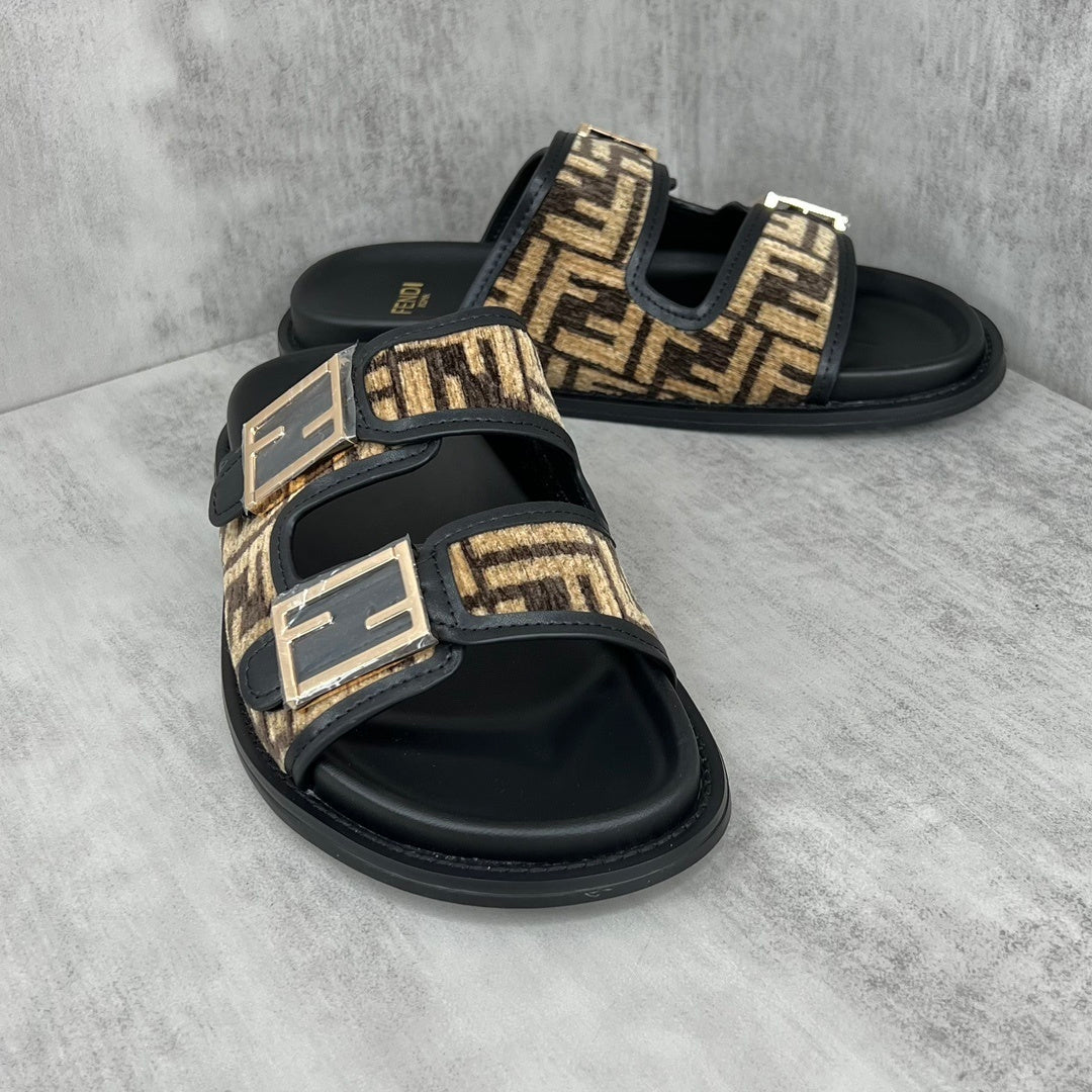 Fendi Sandals "Black-Beige"