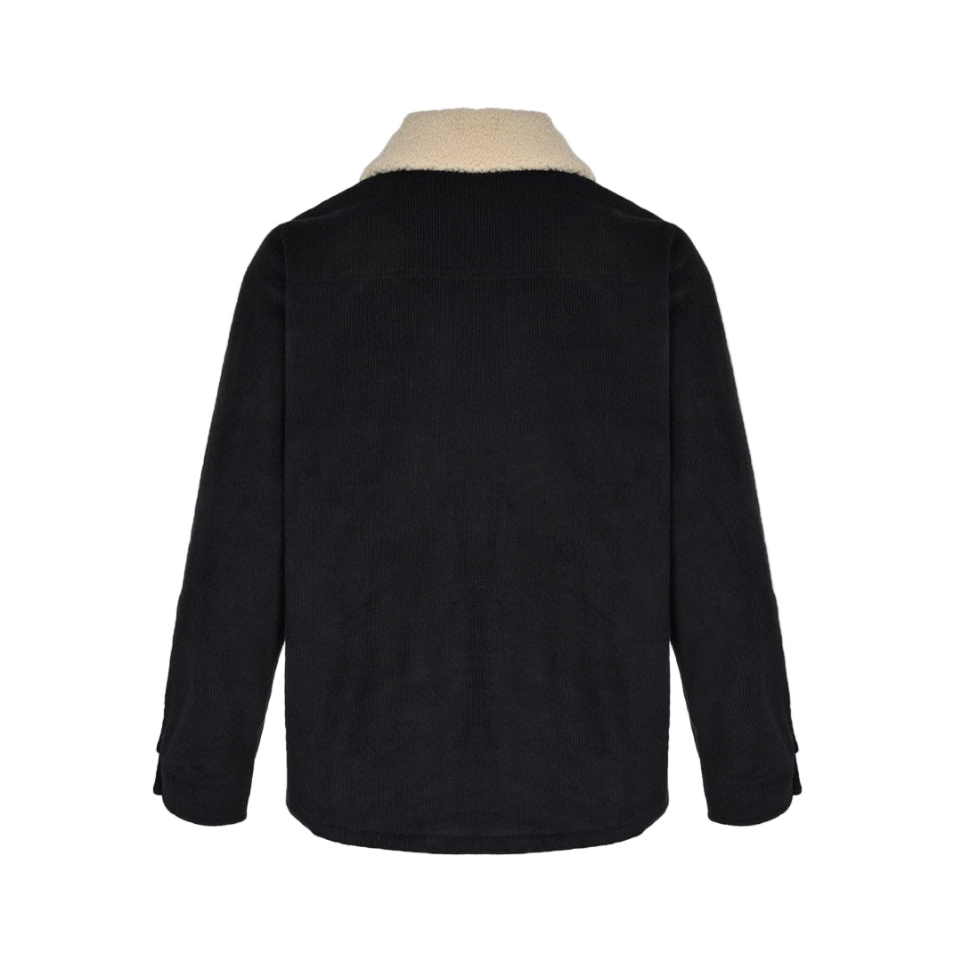 Prada Shearling-Collar Jacket "Black"