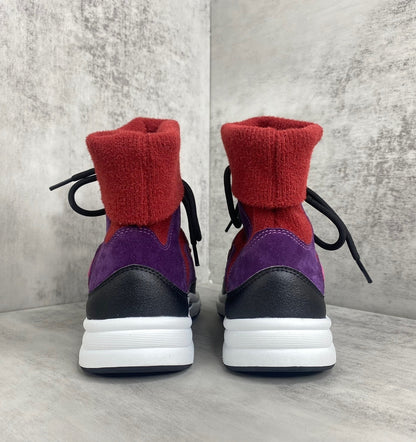 Chanel Interlocking CC Sock Sneakers "Purple-Pink"