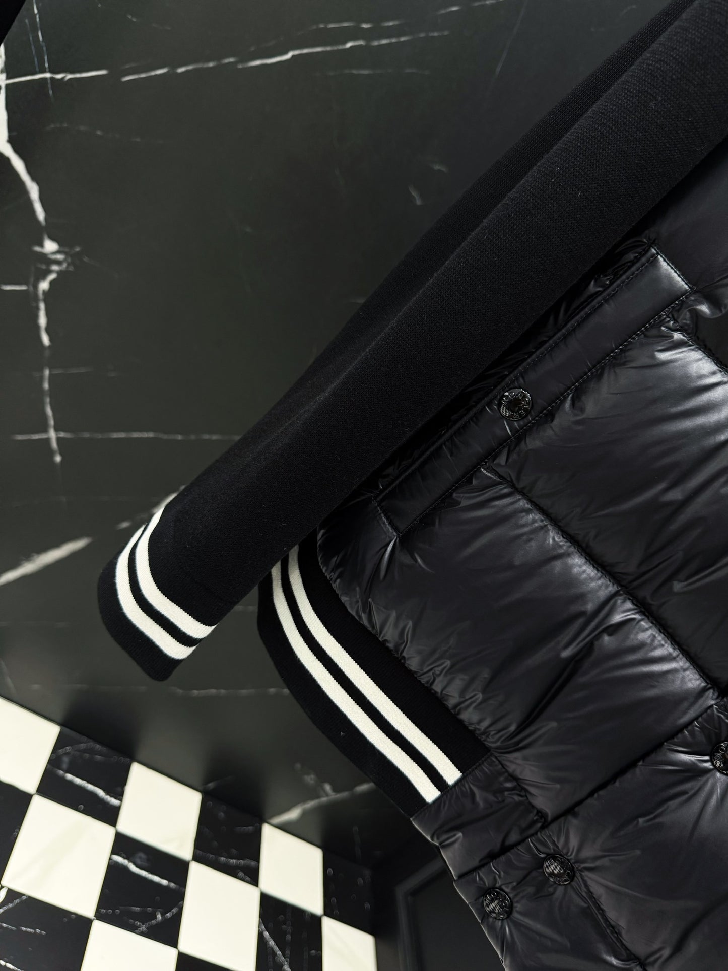 Moncler Paneled Down Jacket "Black"