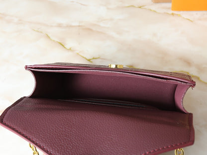 Louis Vuitton Wallet On Chain Rosy "Monogram Empreinte Leather"