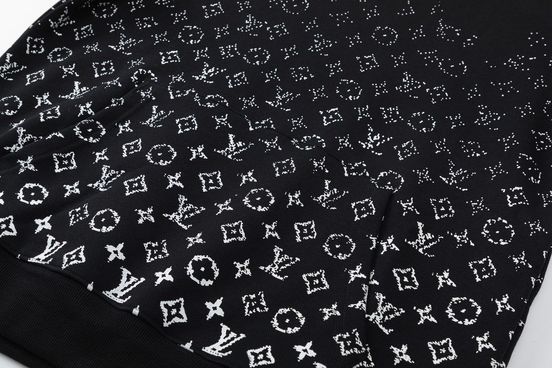 Louis Vuitton Gradient Monogram Hoodie "Black-White"
