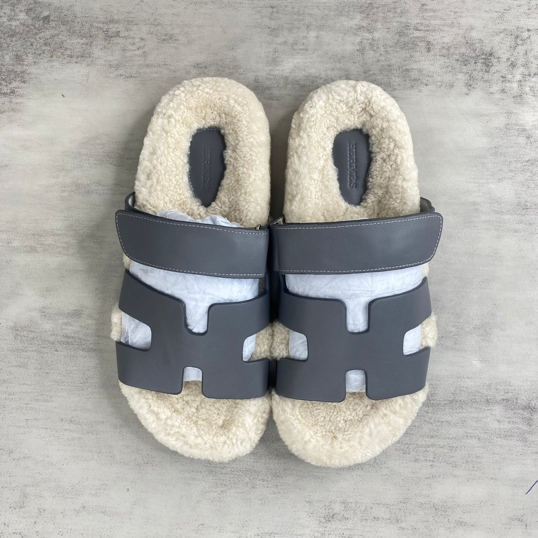 Hermes Chypre Sandals "Grey"