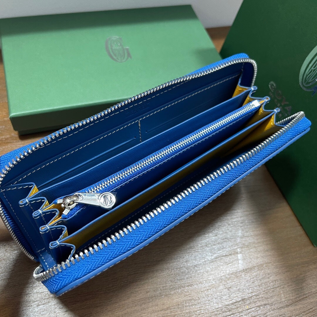 Goyard Matignon GM Wallet "Sky Blue"