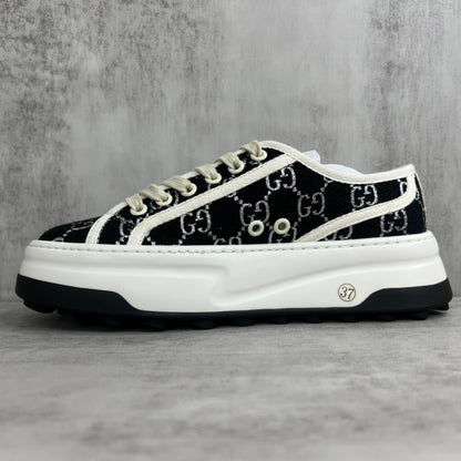 Gucci Tennis 1977 Low "Black-White Monogram"