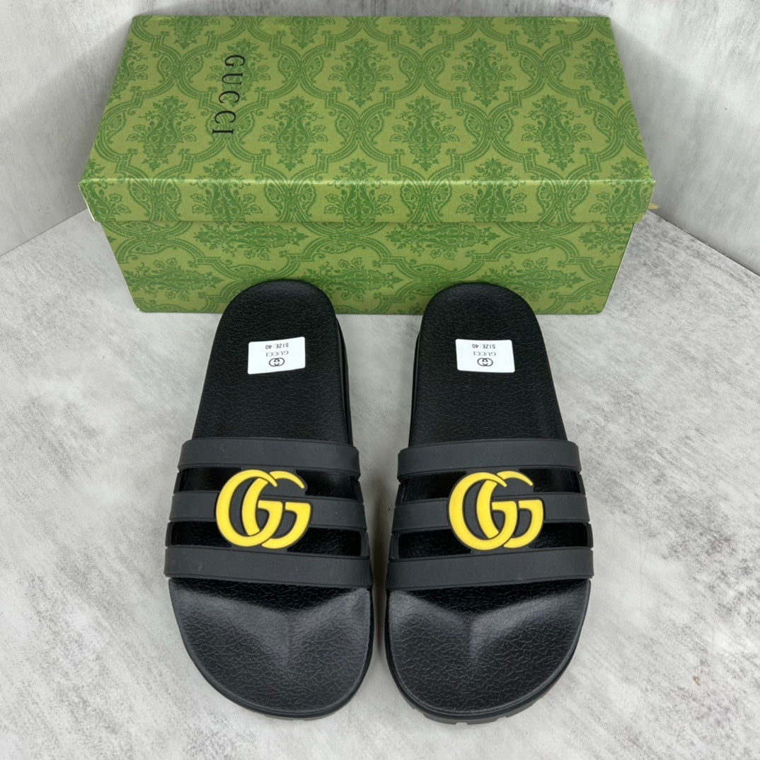 Gucci Slides "Black-Yellow"