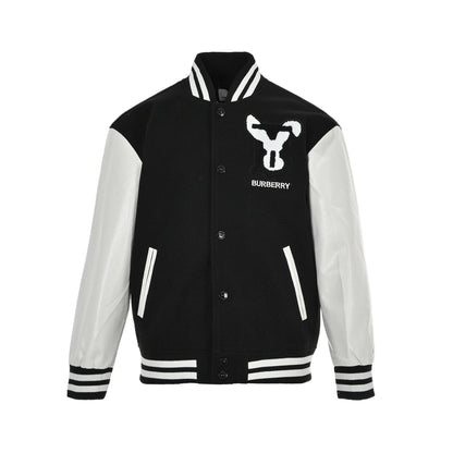 Burberry Rabbit Varsity Jacket "Black-White"