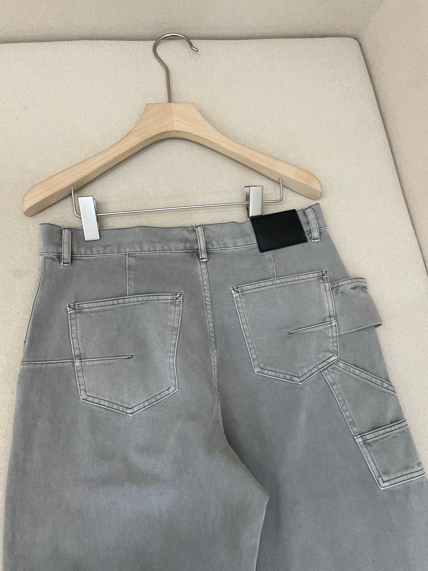 Dior Cannage Carpenter Jeans "Gray Cotton Twill"