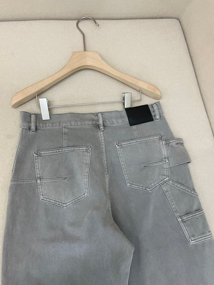Dior Cannage Carpenter Jeans "Gray Cotton Twill"