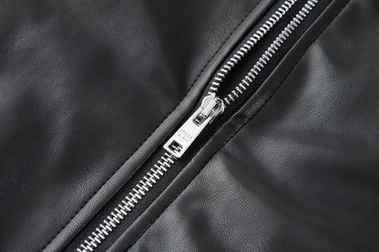 Prada Leather Bomber Jacket "Black"