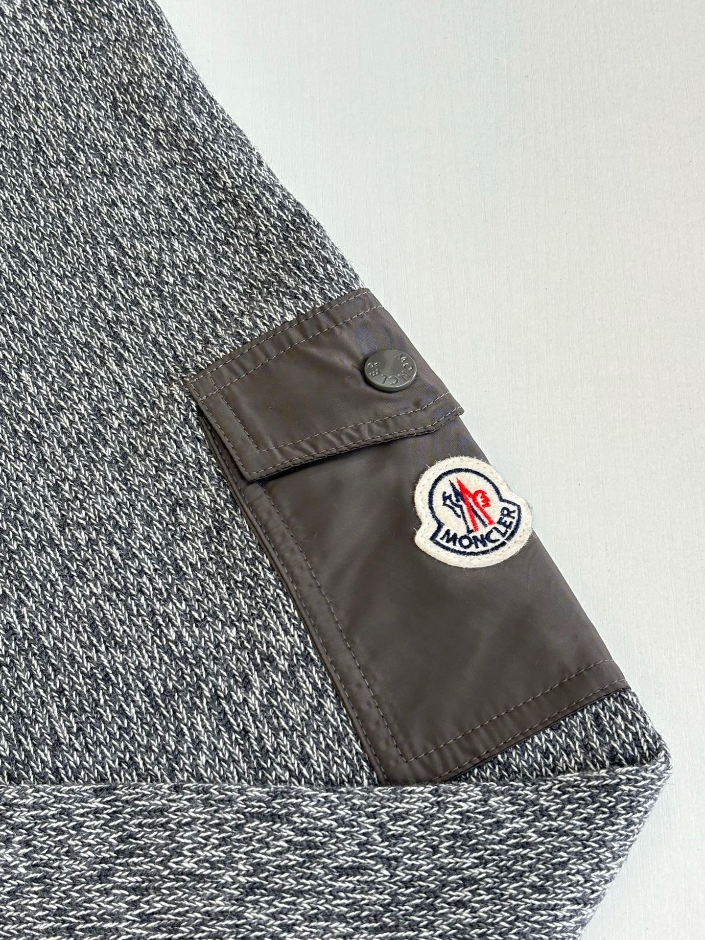 Moncler Mouliné Wool & Cashmere Sweater "Grey"