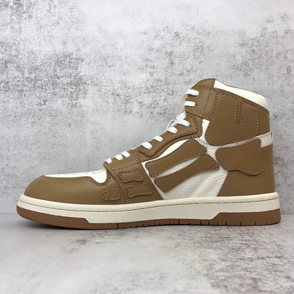 Amiri Skel Top High "White-Brown"