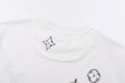 Louis Vuitton Embroidered Signature T-Shirt "Milky White"