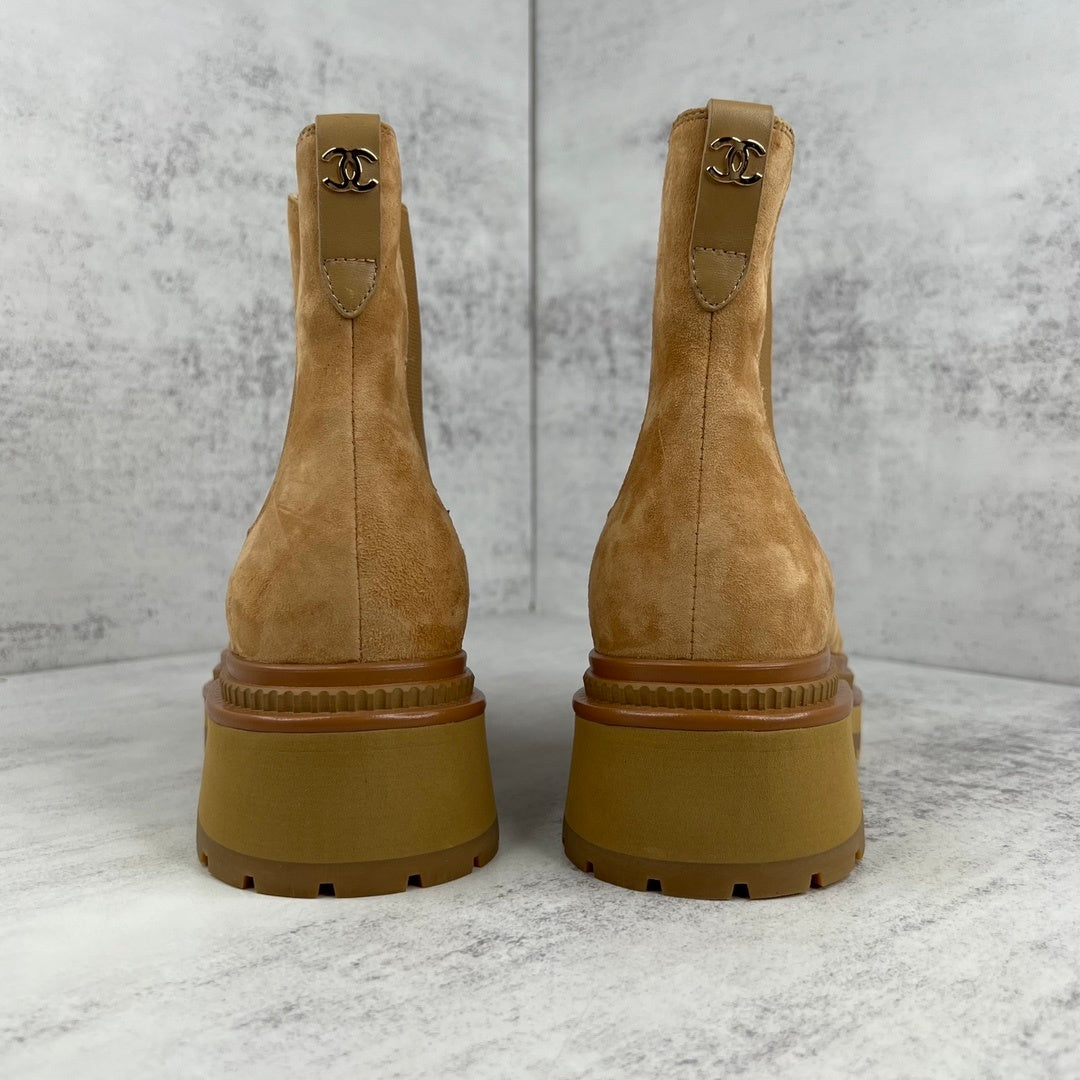 Chanel Chelsea Boots "Camel Brown"