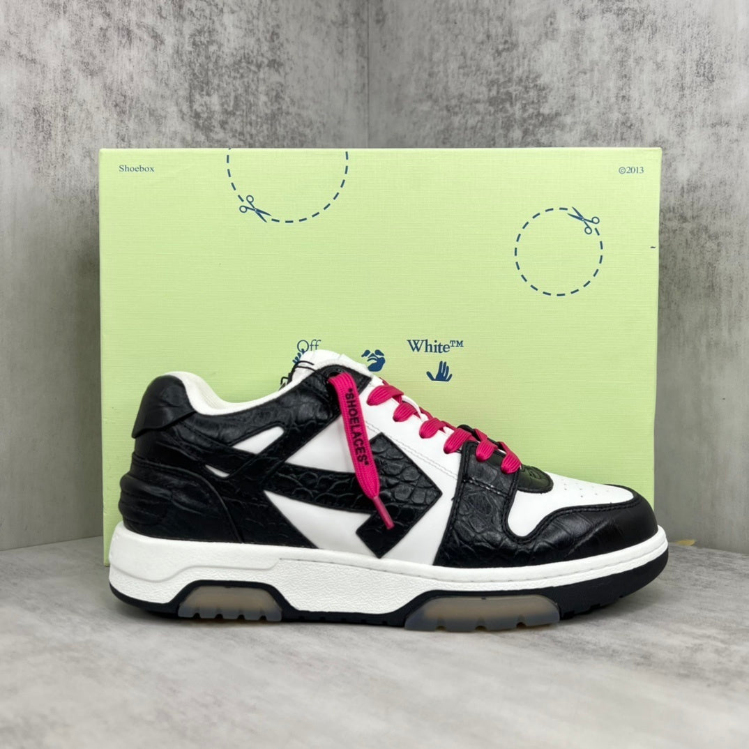 Off-White Out Of Office "Black-White Crocodile Pattern"