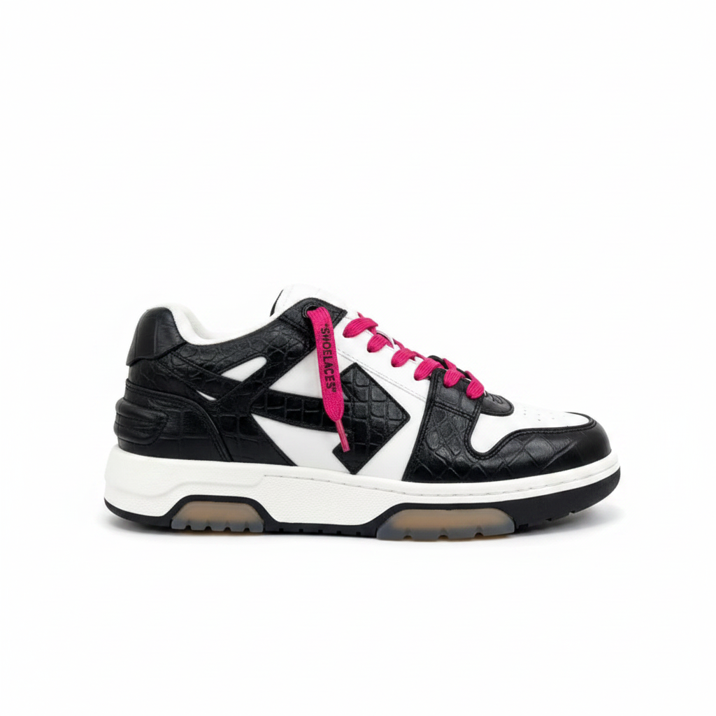 Off-White Out Of Office "Black-White Crocodile Pattern"