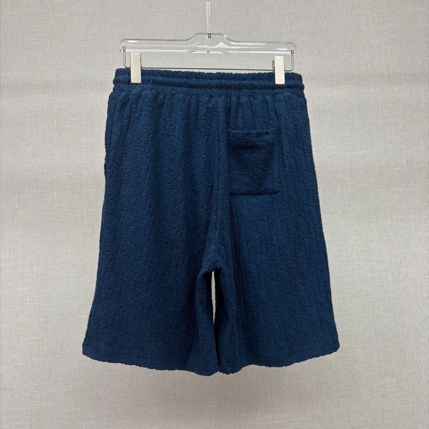 Dior Oblique Shorts "Navy Blue Terry Cotton Jacquard"