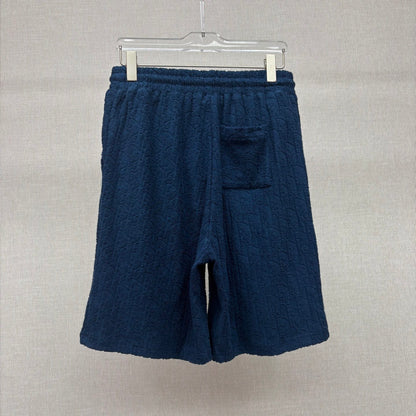 Dior Oblique Shorts "Navy Blue Terry Cotton Jacquard"
