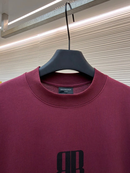Balenciaga Nano BB T-Shirt "Burgundy"