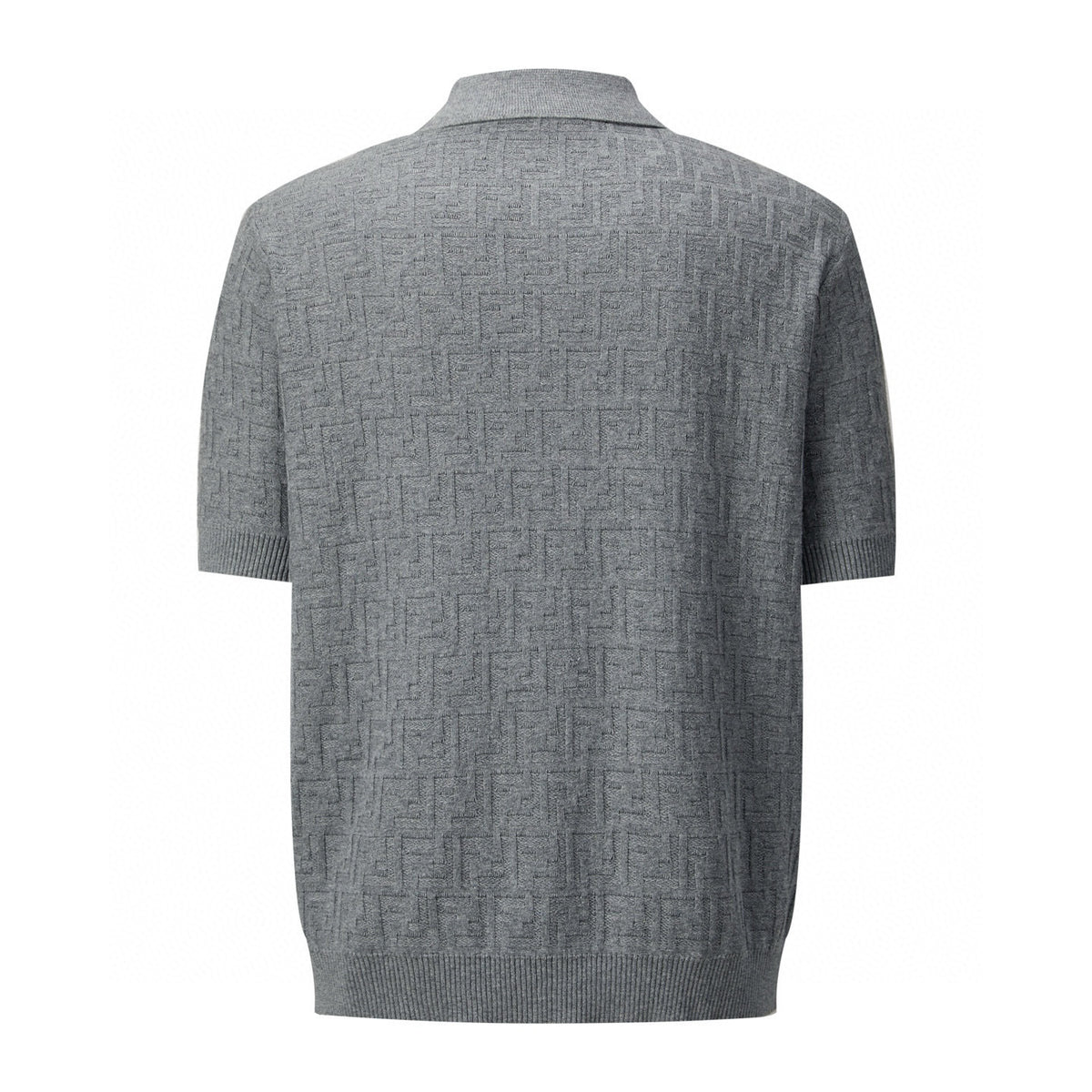 Fendi FF Cotton Tricot Polo Shirt "Gray"