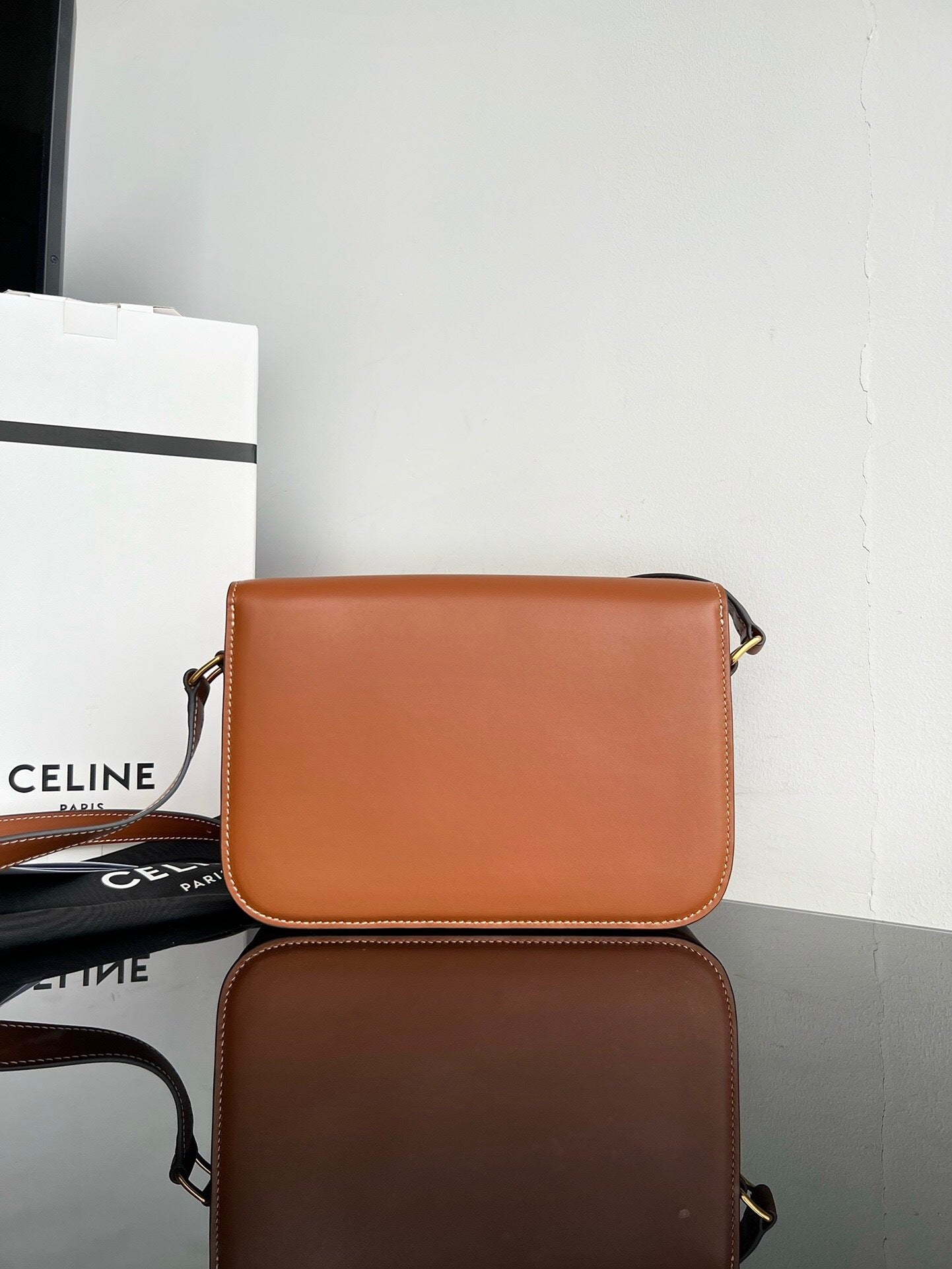 Celine Teen Triomphe Bag in Shiny Calfskin