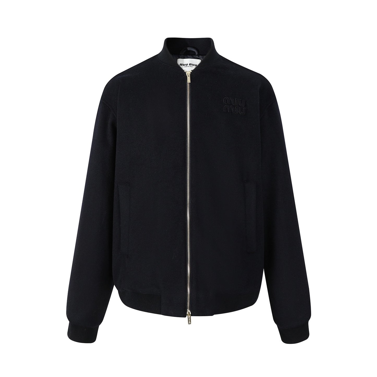 Miu Miu Zip-Up Sweatshirt "Black"