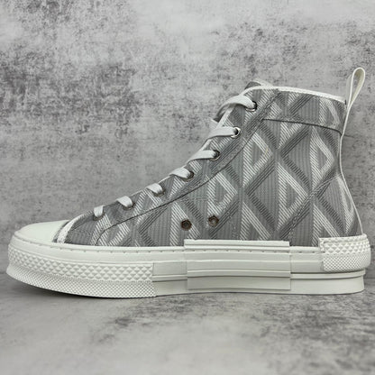 Dior B23 High-Top "Light Grey CD Diamonds"