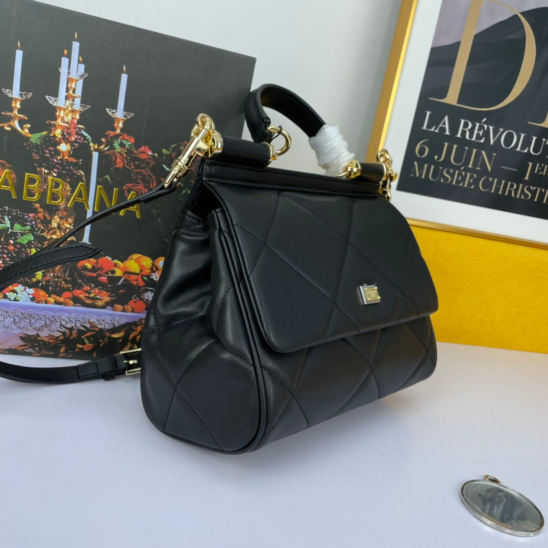 Dolce & Gabbana Sicily Quilted Leather Handbag