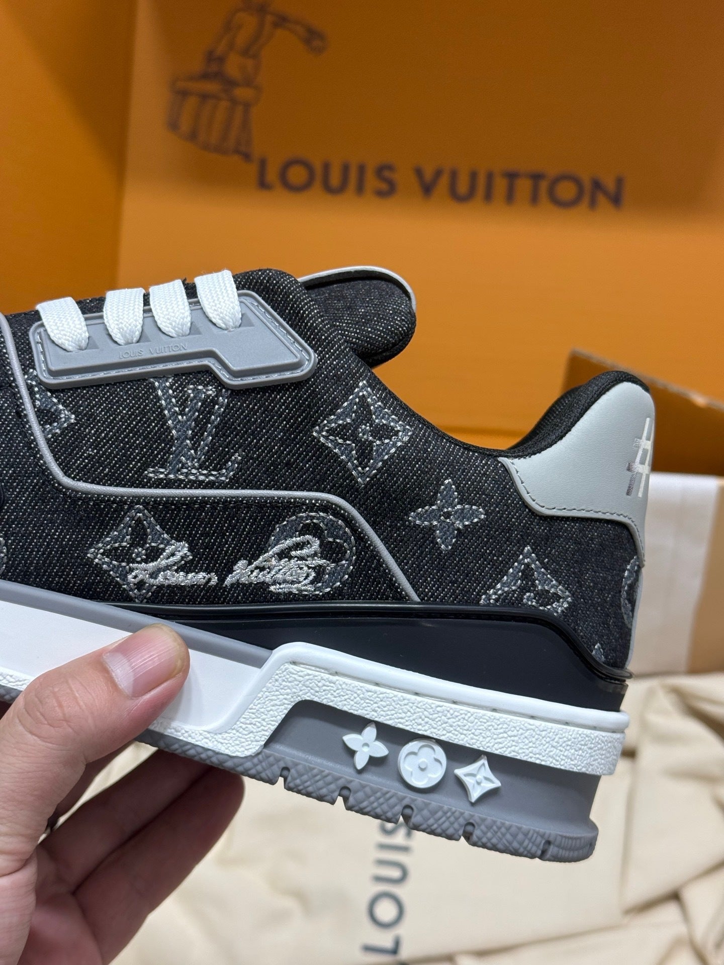 Louis Vuitton LV Trainers "Grey-Black Denim"