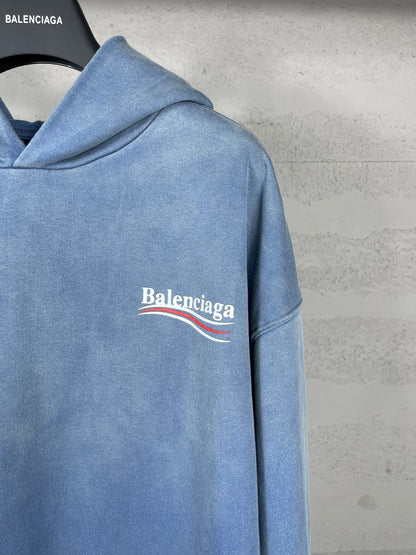 Balenciaga Political Campaign Hoodie "Blue"