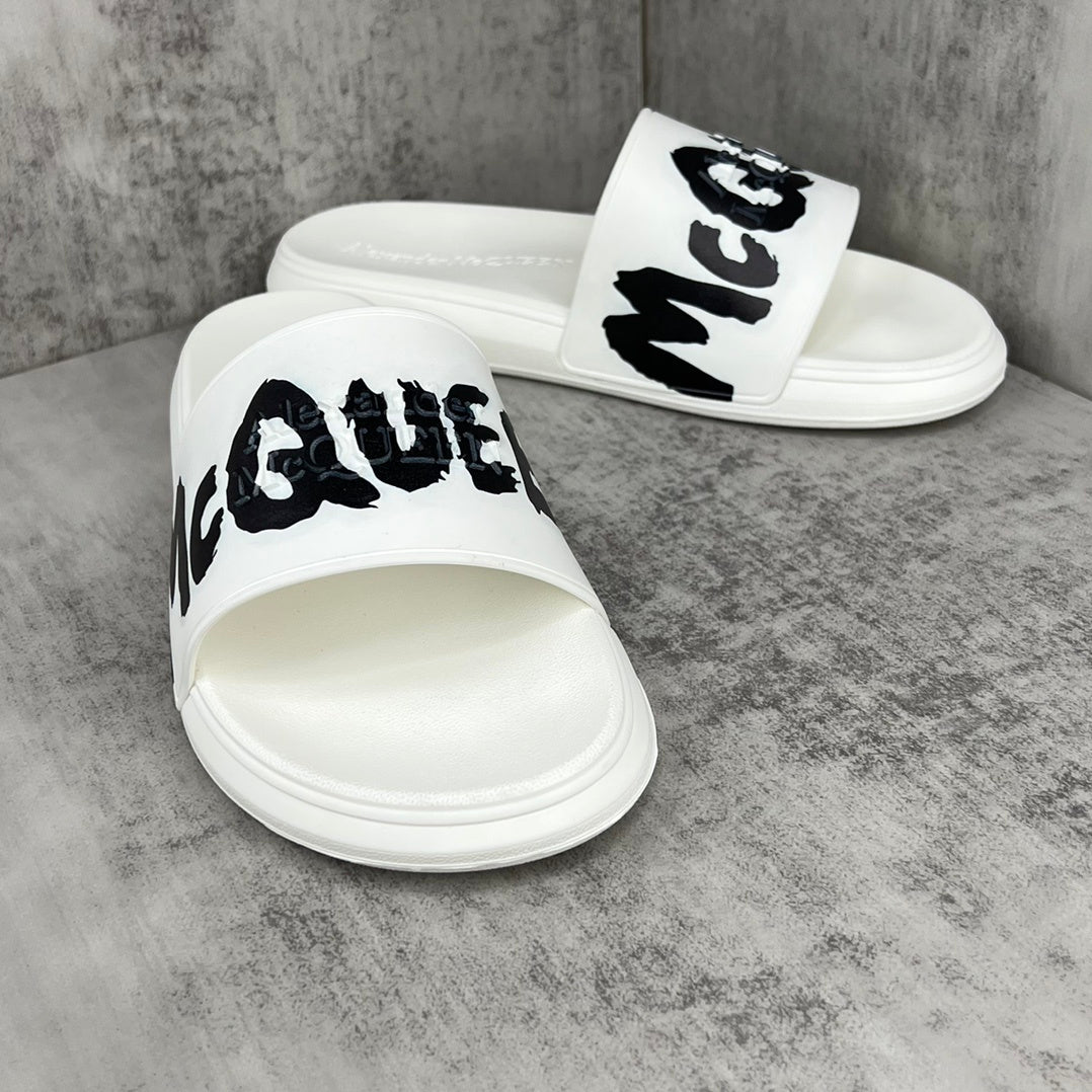 Alexander McQueen Slides "White-Black"