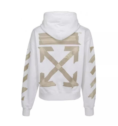 Off-White Tape Diag Arrows Hoodie "White-Beige"