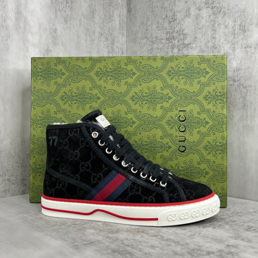 Gucci Tennis 1977 High-Top "Black Monogram"