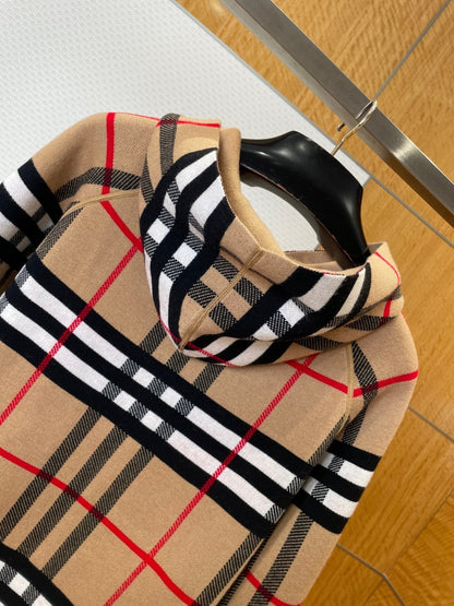 Burberry Ferryton Plaid Cotton Check Zip Hoodie "Sand Beige"
