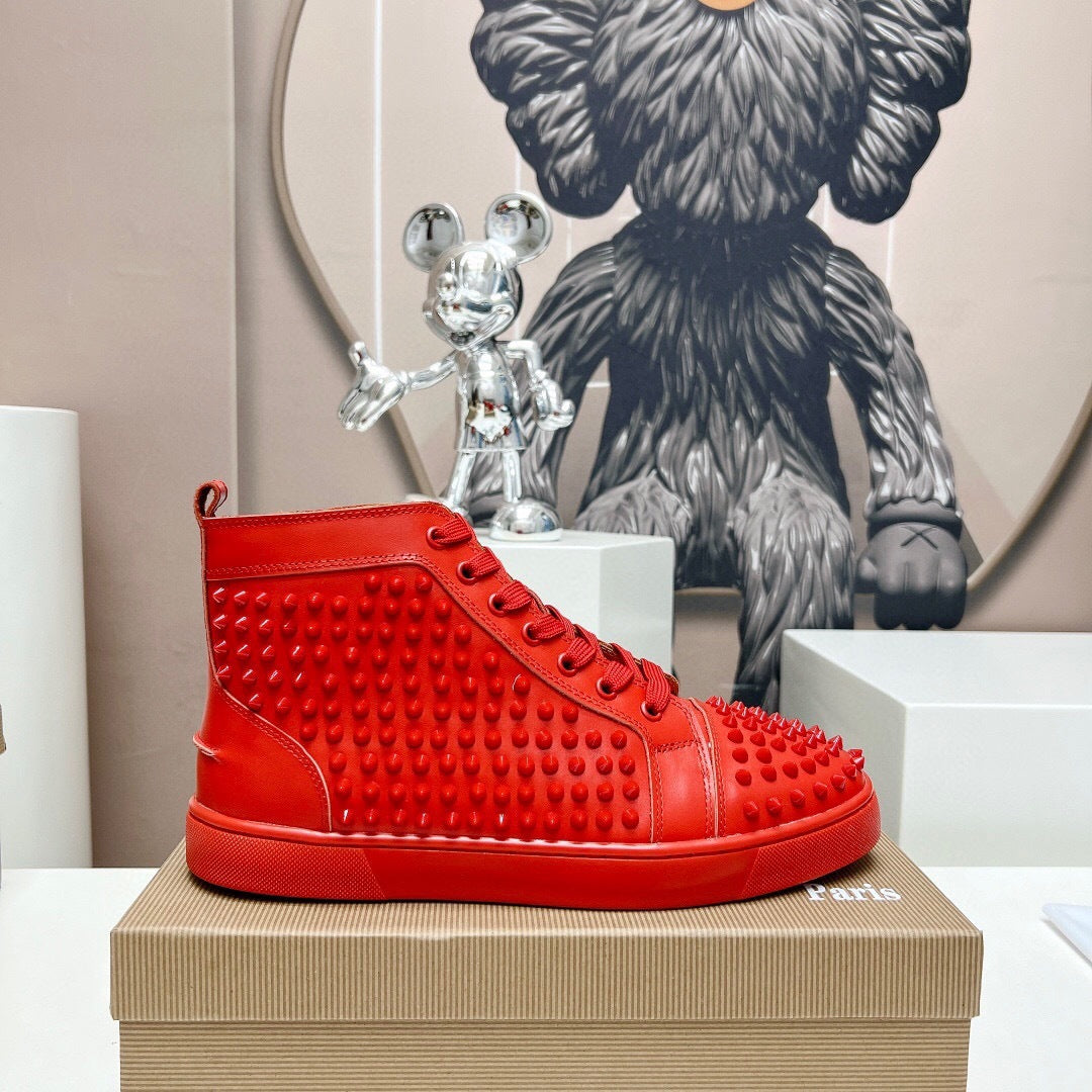 Christian Louboutin High-Top Louis Spike "Red"
