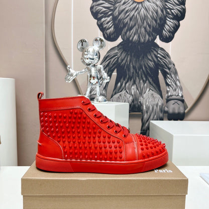 Christian Louboutin High-Top Louis Spike "Red"