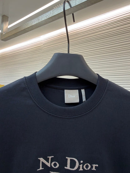 Dior T-Shirt with Embroidery "Black and White Cotton Jersey"