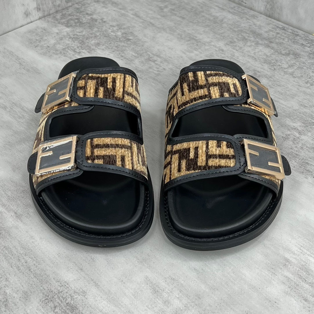 Fendi Sandals "Black-Beige"