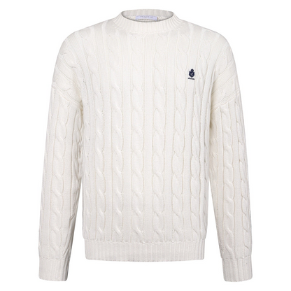 Prada Cotton Crew-neck Sweater "White"