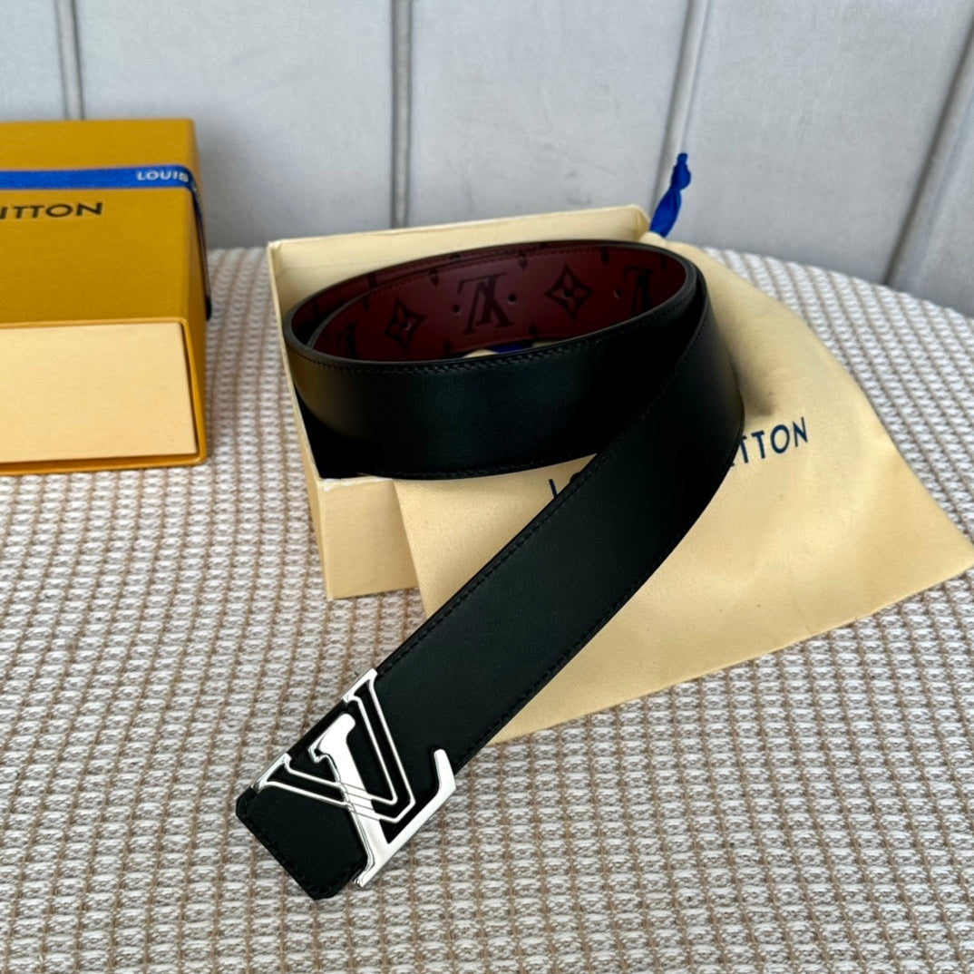 Louis Vuitton Reversible Dimension Leather Belt "Brown" and "Black"