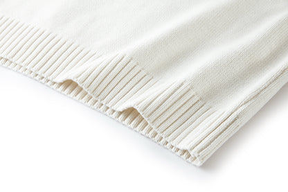 Gucci Knit Cotton Wool Sweater with Intarsia "White"
