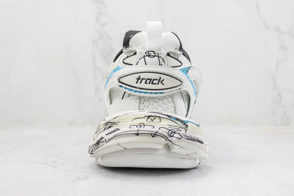 Balenciaga Track "White-Blue Graffiti"